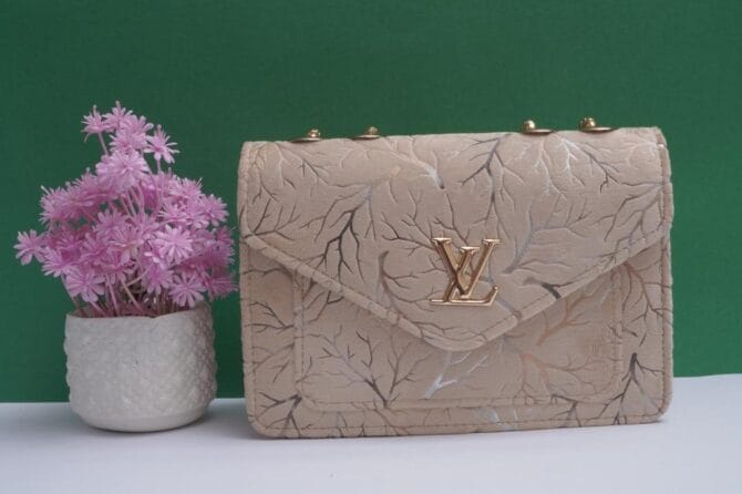 Women's velvet plain hand bag
