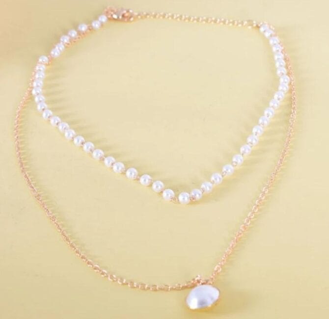 2 Layered Beaded Chain Choker