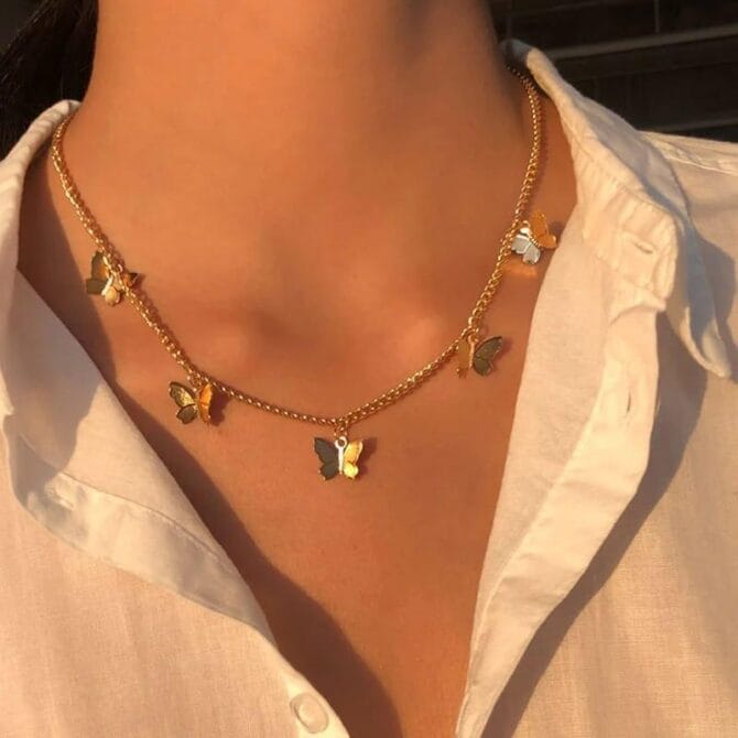 Butterfly Necklace For Girl