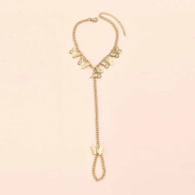 1 Pc Gold Alloy Beautiful Butterfly Bracelet