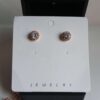 Gold Zirconia Rose Studs