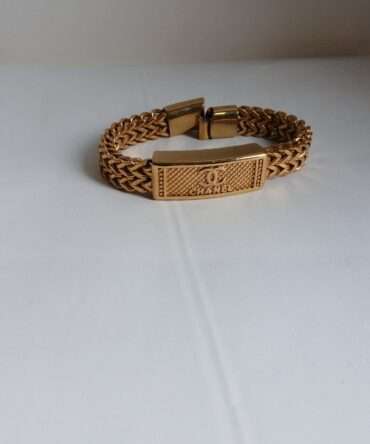 Gold Channel Bracelet for Men Artificial