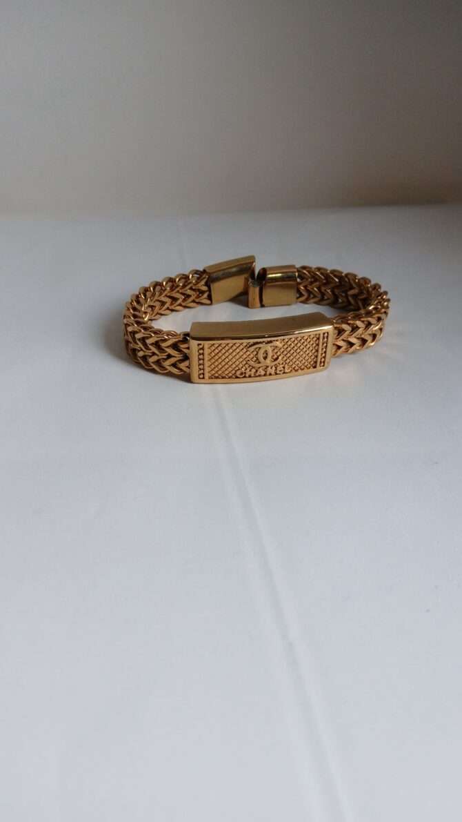 Gold Channel Bracelet for Men Artificial