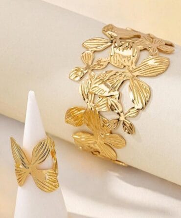 Butterfly Flower Jewelry Set