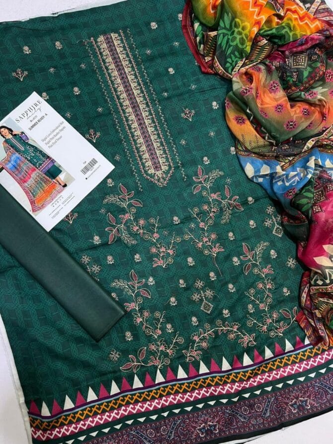Elegant Green Lawn 3-Piece Suit